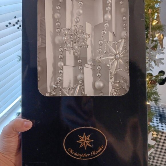 Christopher Radko Snowmagic Beaded Garland NIB 00-1405-0 Vintage Christmas